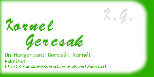 kornel gercsak business card