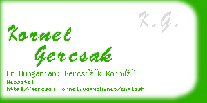 kornel gercsak business card